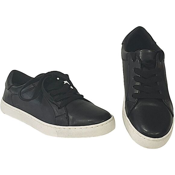 STYLUS Unisex Faux Leather Memory Foam Sneakers - Picture 3 of 11